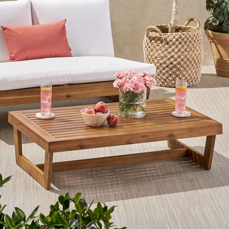 Broderic Acacia Solid Wood Coffee Table