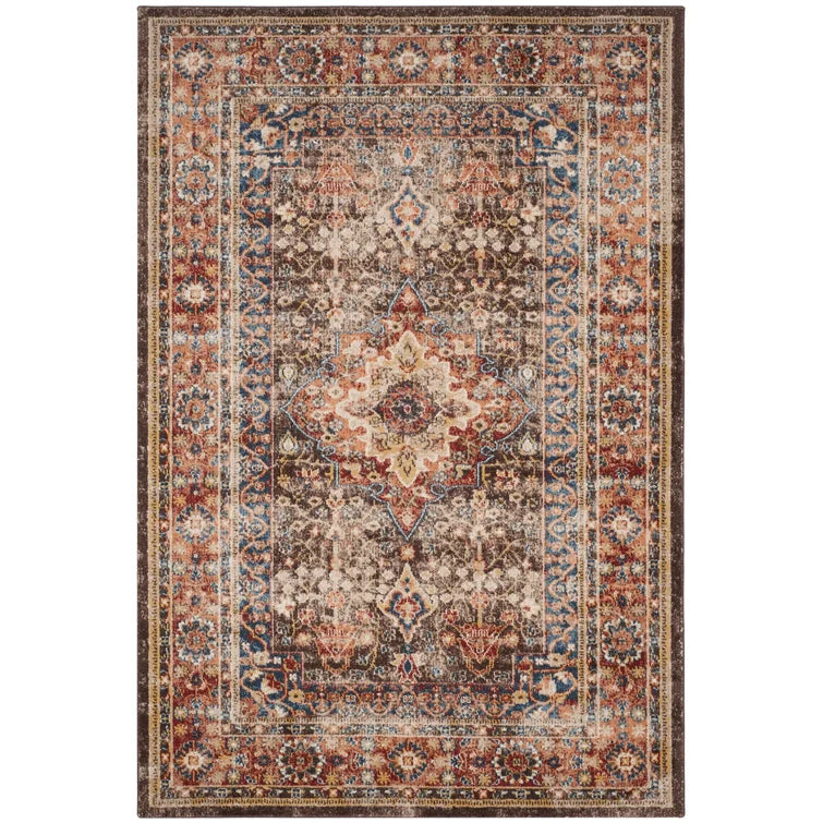 Broomhedge Area Rug in Brown/Rust, Rectangle 6'7
