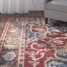 Load image into Gallery viewer, Broomhedge Oriental Area Rug in Royal Red 2&#39;3&quot; x 8&#39;
