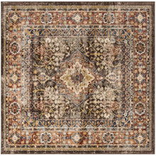 Load image into Gallery viewer, Broomhedge Power Loom Performance Brown/Rust Rug, Square 9&#39;
