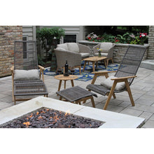 Load image into Gallery viewer, Bruges Teak Patio Chair with Cushions and Ottoman (Set of 2) 4216RR
