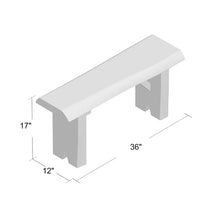 Load image into Gallery viewer, 17&quot; H x 55&quot; W x 12&quot; D Cedar Stain Bruggeman Live Edge Solid Wood Garden Bench 2835AH
