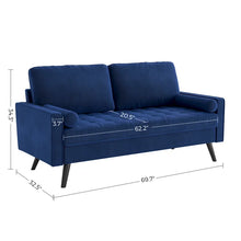 Load image into Gallery viewer, Brumback 69.7&#39;&#39; Velvet Square Arm Sofa
