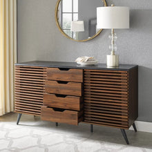 Load image into Gallery viewer, Dark Walnut Brumit 59&#39;&#39; Wide 4 Drawer Sideboard
