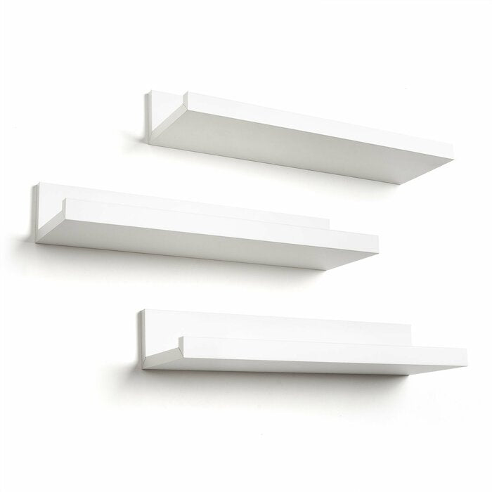 Brunsville Display Ledge Floating Shelf (Set of 3)