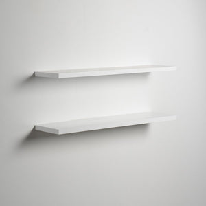 1" H x 36" W x 8" D White Brusly Floating Shelf (Set of 2) MRM3896