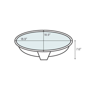 White Bryant Ceramic Circular Drop-In Bathroom Sink with Overflow SB2049