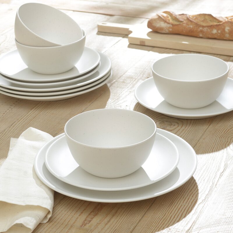 Bryce 12 Piece Melamine Dinnerware Set, Service for 4 MRM3623