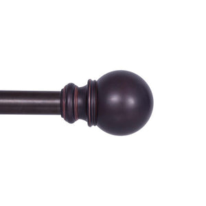 36" - 66" Bronze Bryce Standard Decorative Single Curtain Rod (SB587)