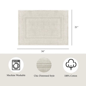 21" W x 34" L Aqua Bryson Bath Rug