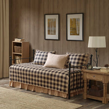 Load image into Gallery viewer, Daybed Tan Buffalo Check 5 Piece Quilt Set 327AH
