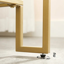 Load image into Gallery viewer, Golden Bundy 4 Legs Coffee Table with Storage Elegant Golden Steel and Clear Glass
