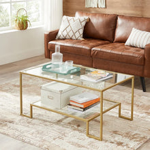 Load image into Gallery viewer, Bundy 4 Legs Coffee Table with Storage, 17&quot; x 21&quot; x 39&quot;
