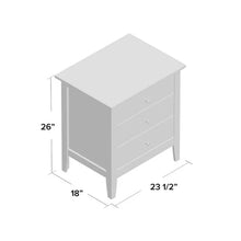 Load image into Gallery viewer, Burchinal 26&#39;&#39; Tall 3 - Drawer Nightstand
