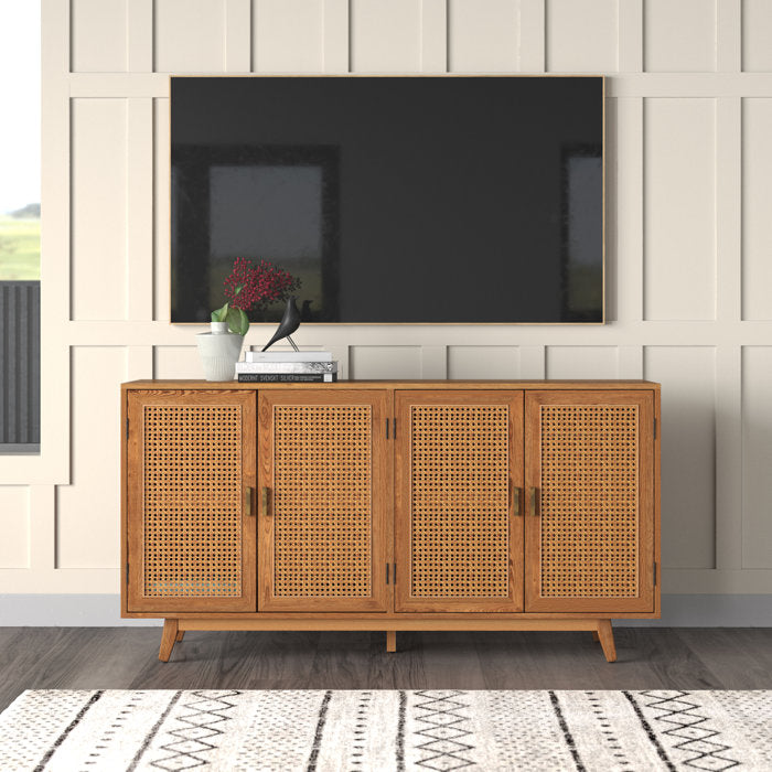 Walnut Burkburnett TV Stand for TVs up to 65