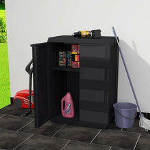 Load image into Gallery viewer, Burkholder 34&quot; H x 26&quot; W x 15&quot; D Garden Storage Cabinet Black(2574RR)
