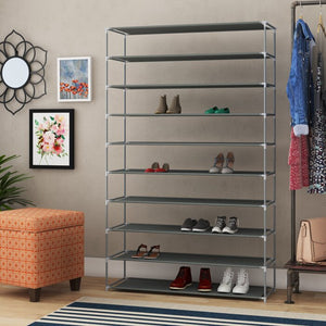 Gray Burrier 50 Pair Shoe Rack #4060