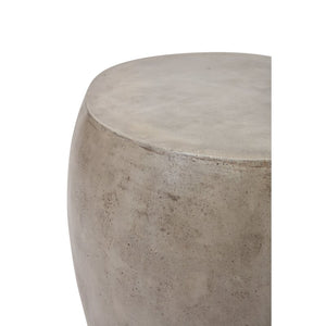 Burrough 19'' Tall Stone Drum End Table *AS-IS*