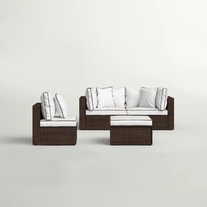 Burruss Outdoor ARMLESS CHAIR & OTTOMAN with Cushions *ONLY*