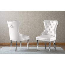 Load image into Gallery viewer, 39&#39;&#39; H X 25&#39;&#39; W X 22&#39;&#39; D Buschwick Tufted Side Chair in White (Set of 2)
