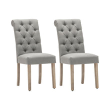 Load image into Gallery viewer, SET OF 2 Bushey Roll Top Tufted Upholstered Side Chair 7383
