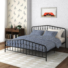 Load image into Gallery viewer, King Black Bushwick Metal Platform Bed
