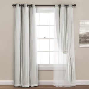 Busselton Solid Blackout Thermal Grommet Curtain Panels  (Set of Two Panels in One Box) #9768