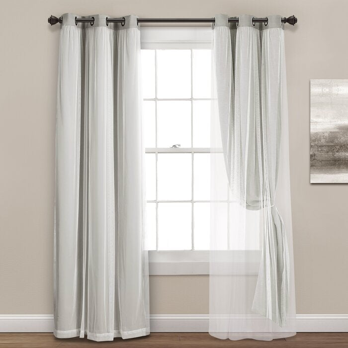 Busselton Solid Blackout Thermal Grommet Curtain Panels  (Set of Two Panels in One Box) #9768