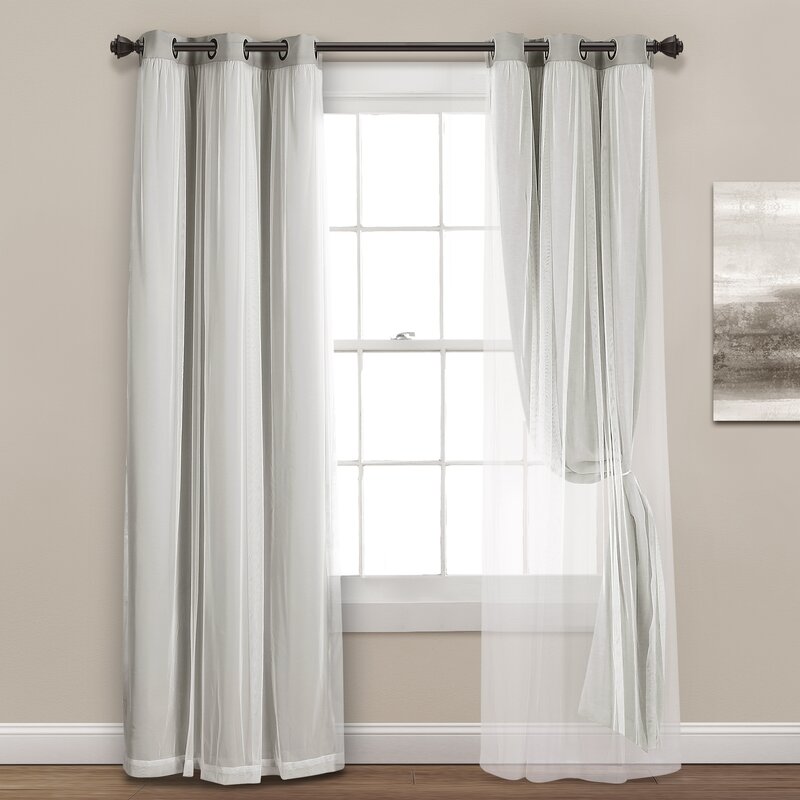 Busselton Solid Blackout Thermal Grommet Curtain Panels (Set of 2) 7566