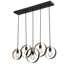 Load image into Gallery viewer, Bynes 5 - Light Kitchen Island Linear Pendant
