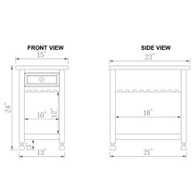 Load image into Gallery viewer, CAIN Solid Wood End Table with Storage
