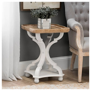 Rustic Farmhouse Tray Top End Table