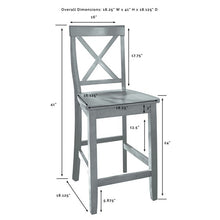Load image into Gallery viewer, 2 Crosley White Wood Counter Height Stools
