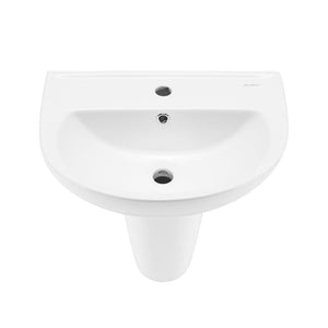 SM-WS321 Caché Ceramic Oval Single Hole Faucet Wall Mount Bathroom Sink with OverflowSM-WS321 Caché Ceramic Oval Single Hole Faucet Wall Mount Bathroom Sink with Overflow 6319RR