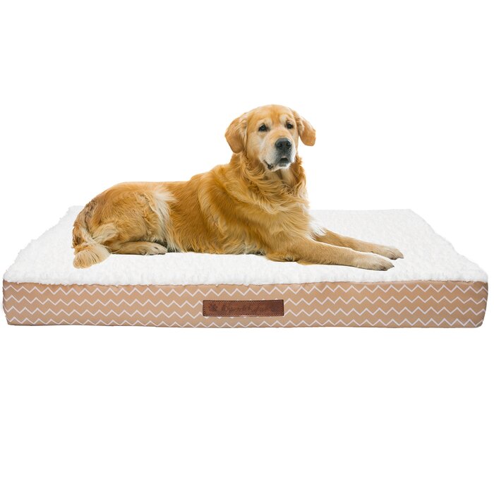 Taupe Cadbury Memory Foam Chevron Orthopedic Pet Bed - Set of 2 (SB1494)