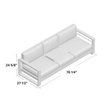 Load image into Gallery viewer, Caggiano 76.25&#39;&#39; Wide Outdoor Patio Sofa with Cushions
