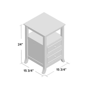 Cahoon 24'' Tall 2 - Drawer End Table