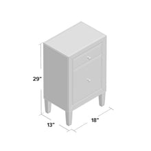 Load image into Gallery viewer, Antique Silver Cain 1 - Drawer Nightstand MRM3552
