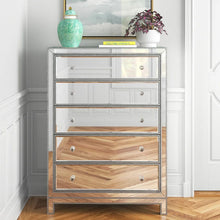Load image into Gallery viewer, Cain 48&#39;&#39; Tall 5 - Drawer Mirrored Accent Chest
