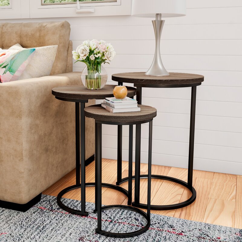 Caire 25'' Tall Frame Nesting Tables (SET OF 3)