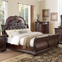 Load image into Gallery viewer, King Dark Cherry Caitlyn Tufted Upholstered Headboard (Headboard ONLY)MRM260
