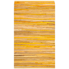 Load image into Gallery viewer, Caldina Striped Handmade Flatweave Cotton Area Rug in Yellow 2&#39;3&quot; x 5
