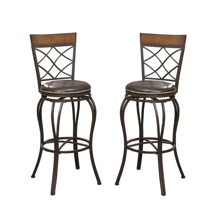 Calfee Swivel Bar & Counter Stool (Set of 2) #AD189