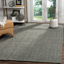 Load image into Gallery viewer, Calidia Handmade Handwoven Jute/Sisal Area Rug in Grey/Green, Rectangle 3&#39; x 5&#39;
