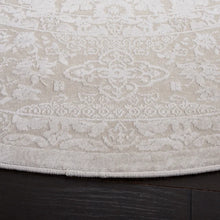 Load image into Gallery viewer, Calidia Oriental Area Rug in Creme/Ivory 3&quot; round
