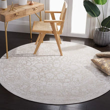 Load image into Gallery viewer, Calidia Oriental Area Rug in Creme/Ivory 5&#39; round
