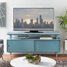 Load image into Gallery viewer, Antique Blue/Silver Callaham TV Stand for TVs up to 70&quot;
