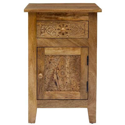 Callimont Solid Wood End Table with Storage
