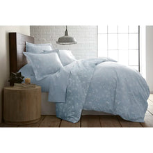 Load image into Gallery viewer, Twin Duvet Cover + 1 Sham Blue Callini Standard Cotton 300 TC Reversible Traditional Duvet Cover Set
