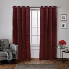 Load image into Gallery viewer, 54"W x 108"L Cambra Velvet Semi-Sheer Curtain Pair (Set of 2)
